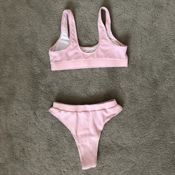 SHEIN Pink High Waisted Bikini *FREE WITH PURCHASE - Picture 2 of 5